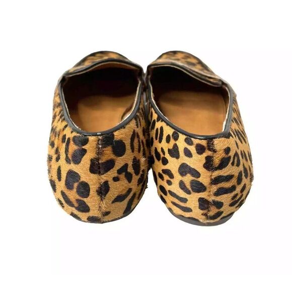 J. Crew 7.5 Calf Hair Penny Loafers Animal Print Cheetah Leopard Closet Staple - Picture 6 of 11